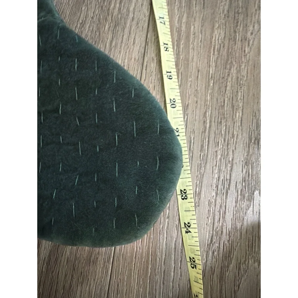Pottery Barn Channel Quilted Velvet Stocking Forest Green Christmas Holiday